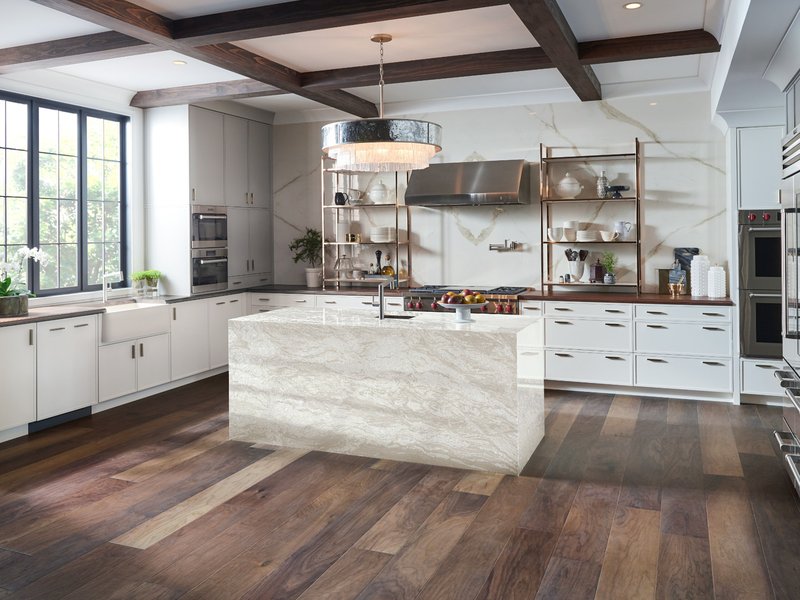 Kitchen with hardwood flooring from Carpet & Flooring By Denny Lee in Abingdon, MD